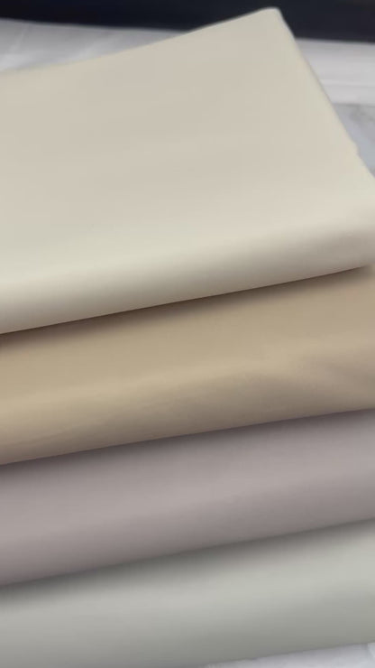 Linen Khaki Beige Light Gray Solid Color HydroReminisce™ Luxury Fabric (BONDED POLYESTER)