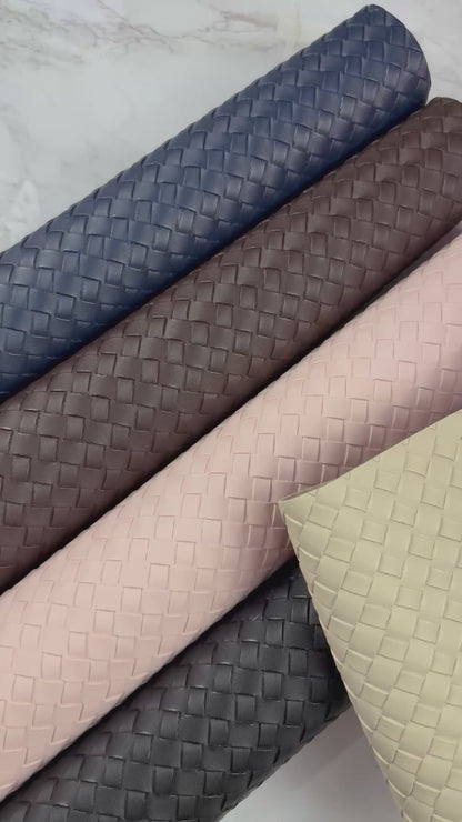 Basket Weave LUXE PU/PVC Faux Leather Half yard Rolls