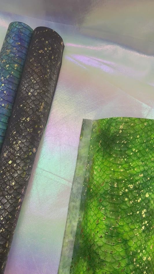 Snake Embossed Luxe Faux Leather - Half Yard Roll