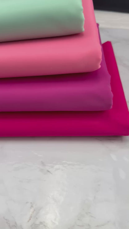 Aqua Carmine Blush Hot Pink Solid Color HydroReminisce™ Luxury Fabric (BONDED POLYESTER)