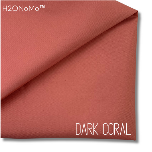 DARK CORAL Solid Color H2ONoMo™ Water Resistant Canvas