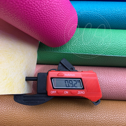 Solid Colors Thick Pebbled Lychee Grain Faux Leather Mini Roll