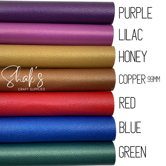 Glossy Textured .8mm Faux Leather Sheets