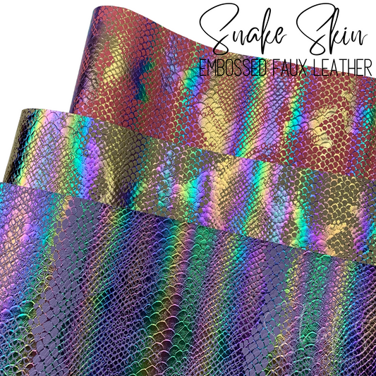 Snake Skin Iridescent .6mm Faux Leather