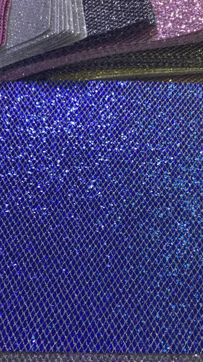 Diamond Laced Lattice Chunky Glitter Canvas Faux Leather Sheets