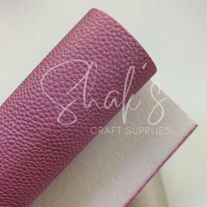Pearlescent Pebble Litchi .85mm Faux Leather 1/3 and 1/2 Yard Rolls