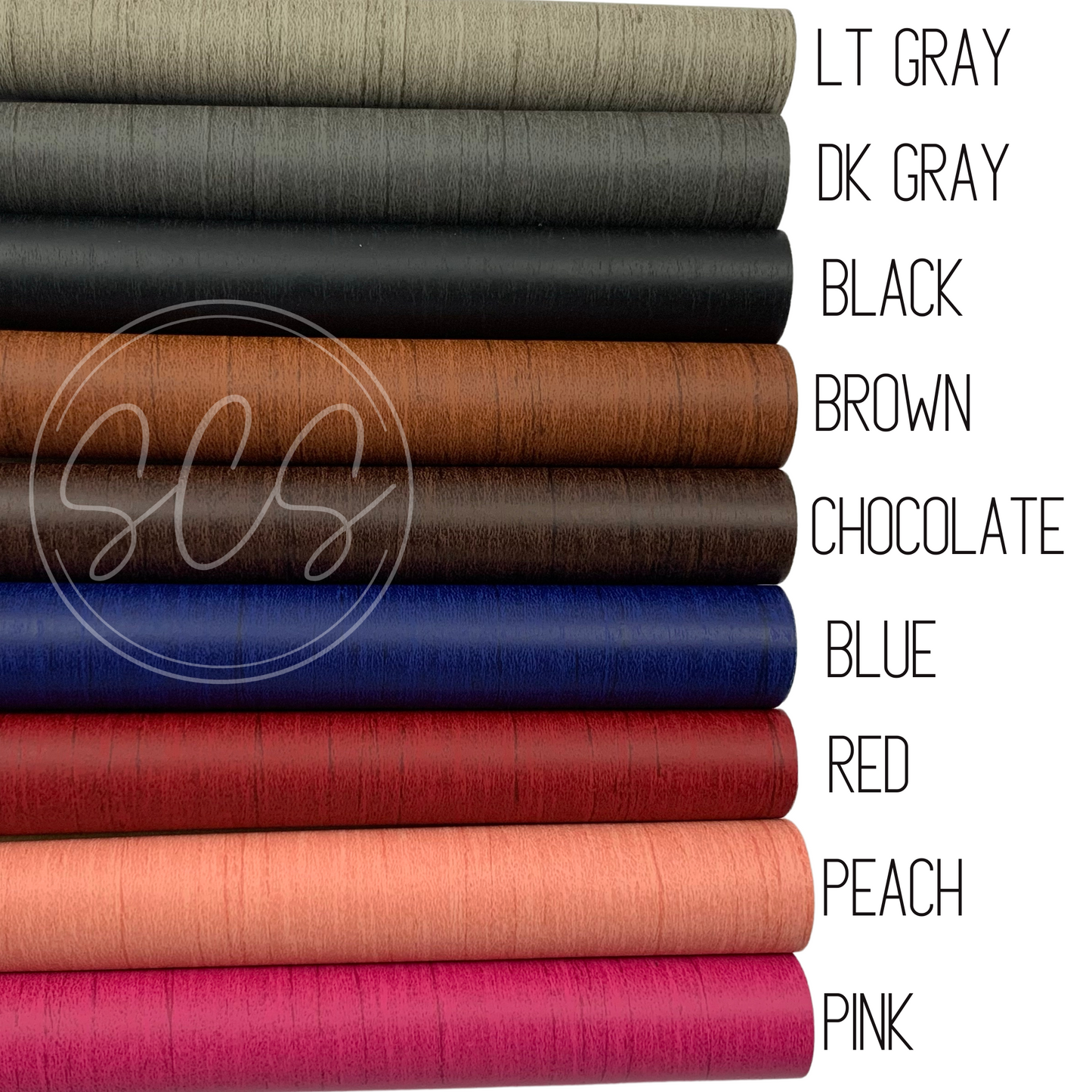 Wood Grain Smooth  Faux Leather Fabric Sheets