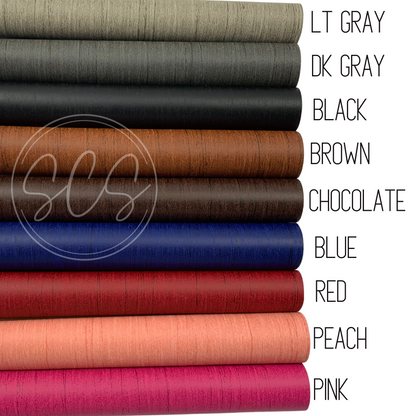 Wood Grain Smooth  Faux Leather Fabric Sheets