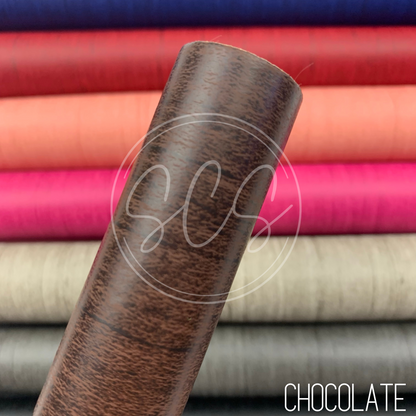Wood Grain Smooth  Faux Leather Fabric Sheets