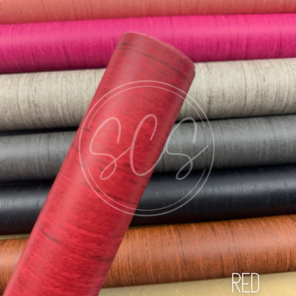 Wood Grain Smooth  Faux Leather Fabric Sheets