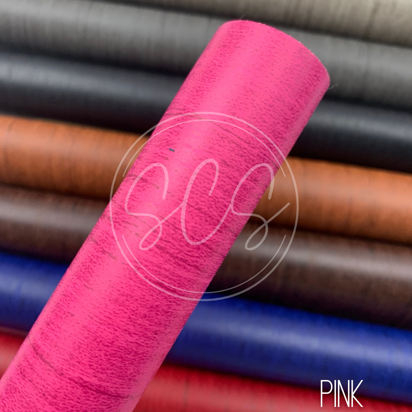 Wood Grain Smooth  Faux Leather Fabric Sheets