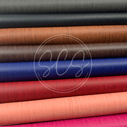 Wood Grain Smooth  Faux Leather Fabric Sheets