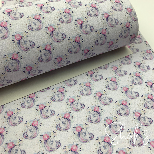 Unicorn Print Pebble Vegan Leather (IMPERFECT)