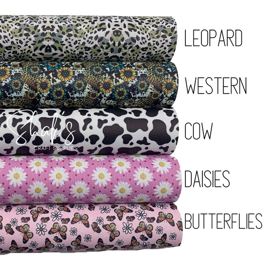 Printed Vegan Leather Fabric