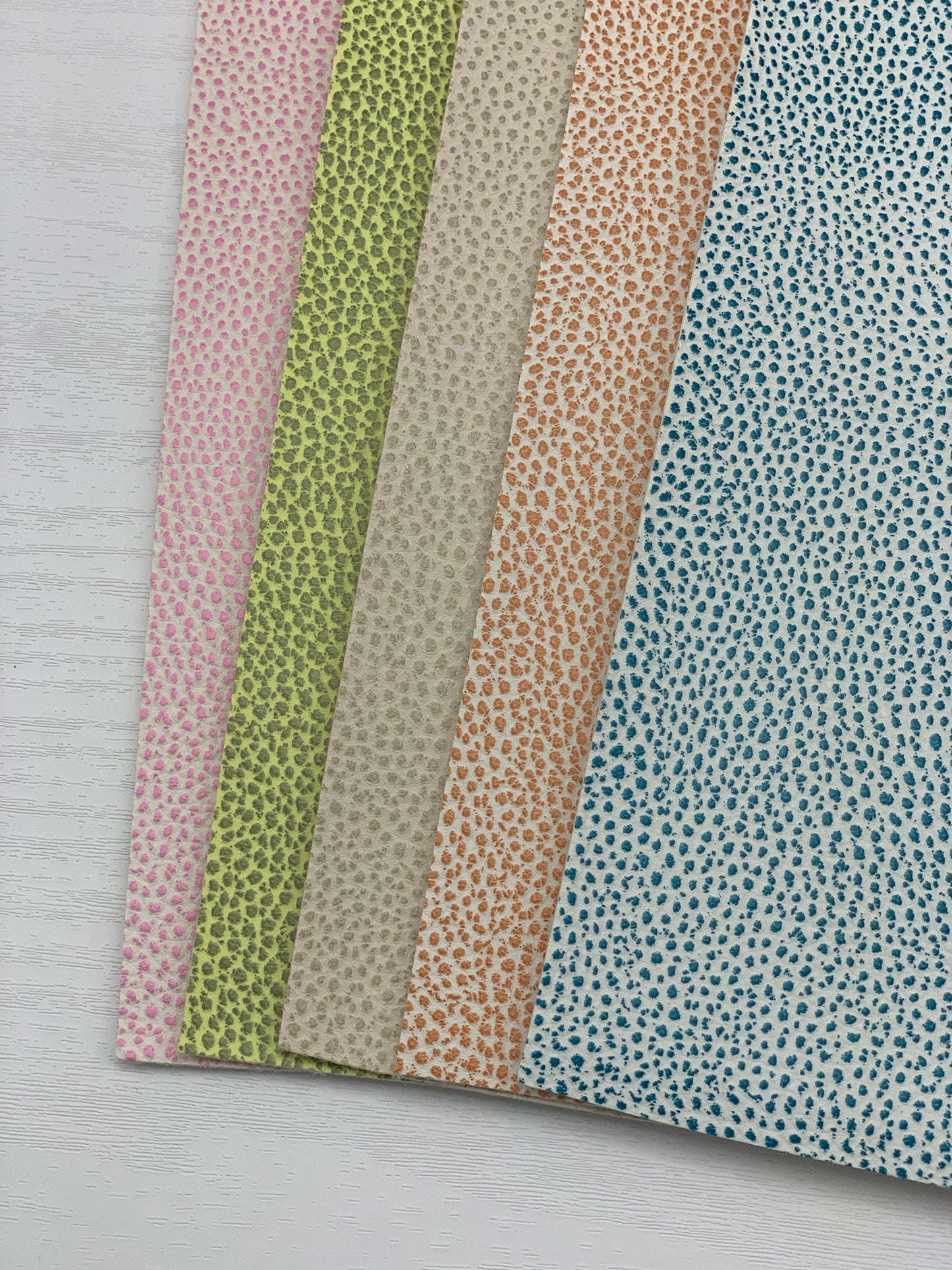 Blue Pebbles Textured Embossed Faux Leather Sheet