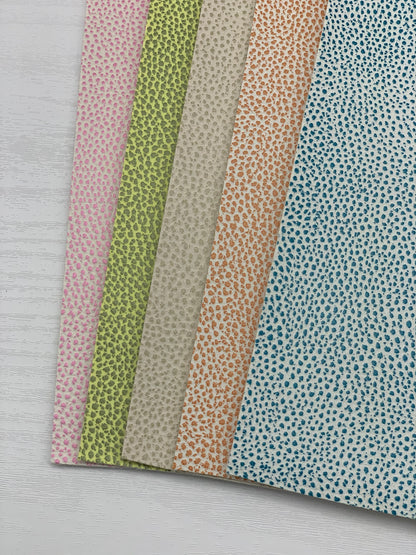 Orange Pebbles Textured Embossed Faux Leather Sheet