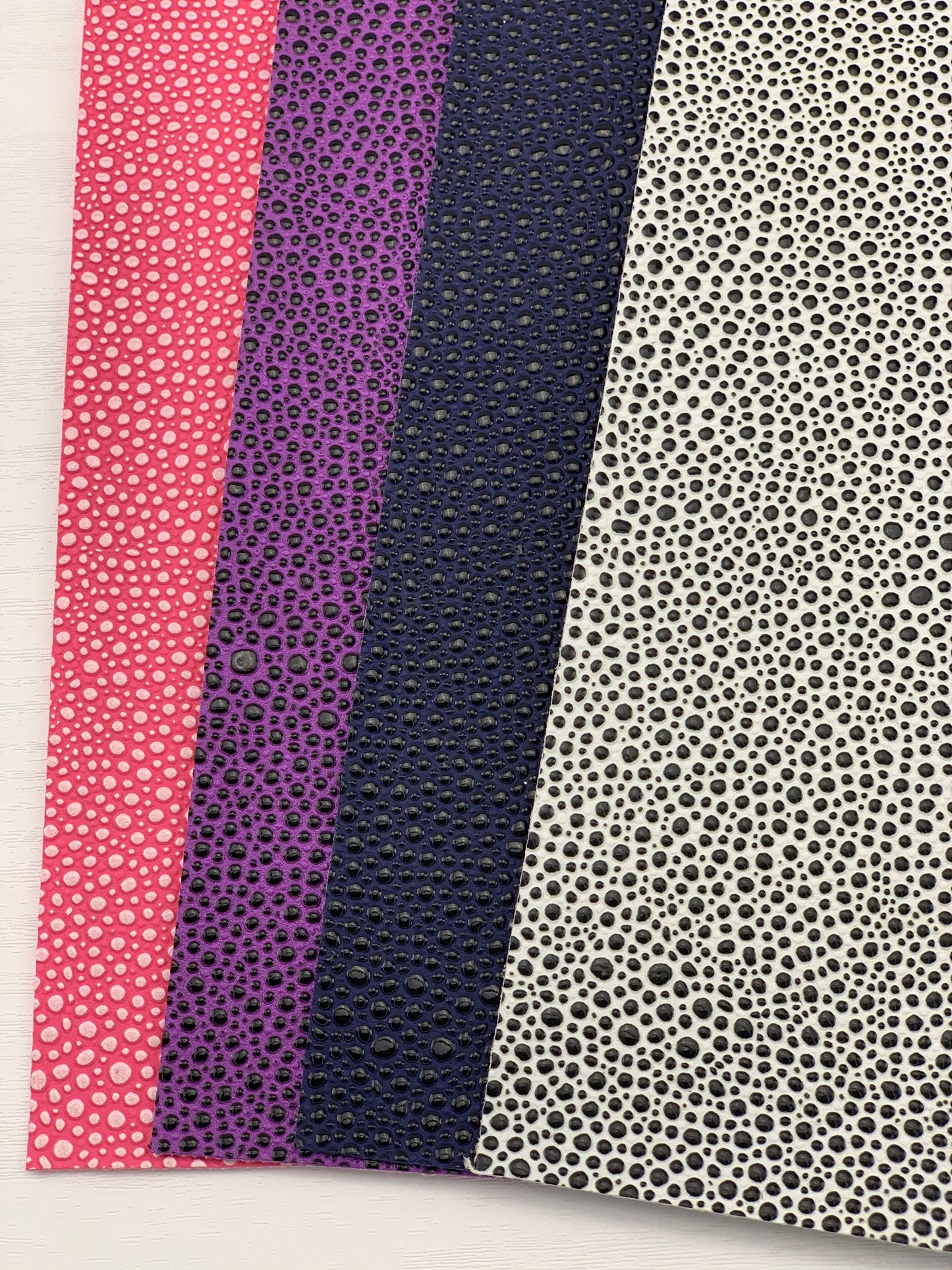 Watermelon Red Pebbles Textured Embossed Faux Leather Sheet