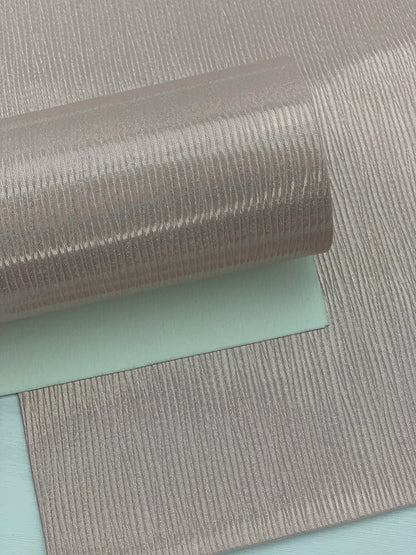 Light Pink Ridged Glossy Textured Embossed Faux Leather Sheet