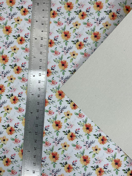 Floral Pebble Vegan Leather Sheet