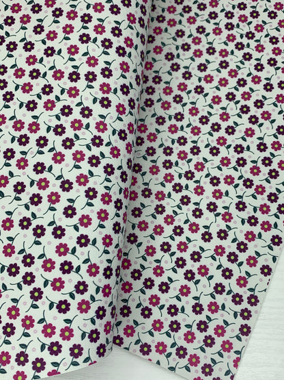 Floral Pebble Vegan Leather Sheet