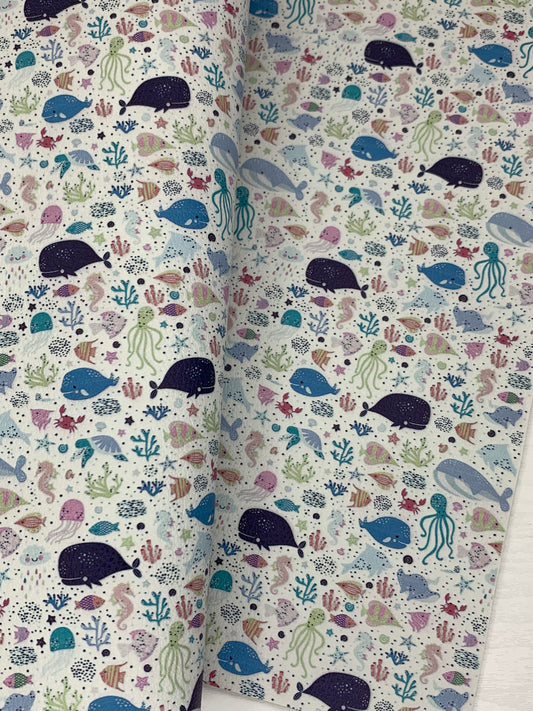 Sea Life Pebble Vegan Leather Sheet