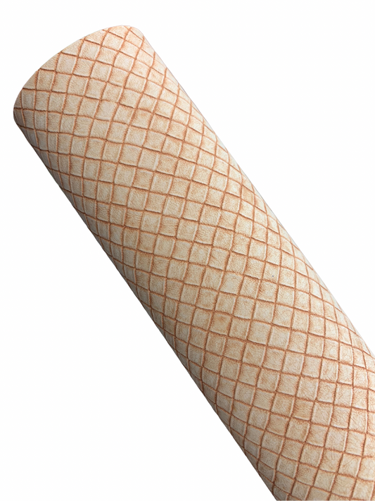 Waffle Embossed PREMIUM Vegan Leather Sheet