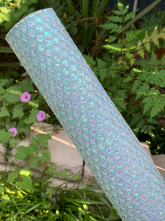 Blue Laced Chunky Glitter Canvas PREMIUM