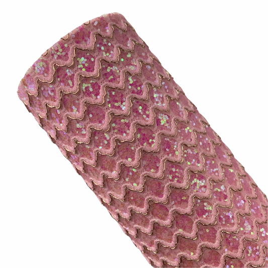 Pink Laced Chunky Glitter Canvas PREMIUM